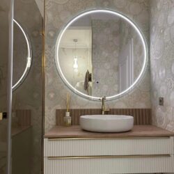 Apvalios formos led veidrodis