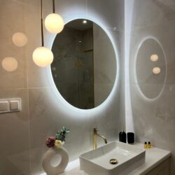 Apvalios formos led veidrodis
