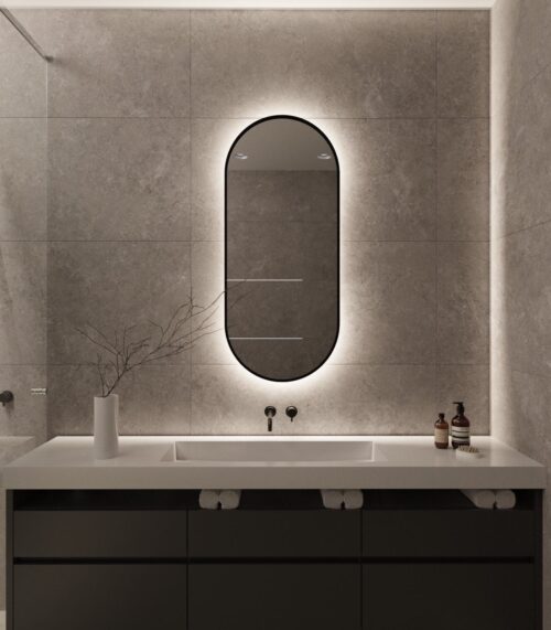 Piliulės formos LED veidrodis